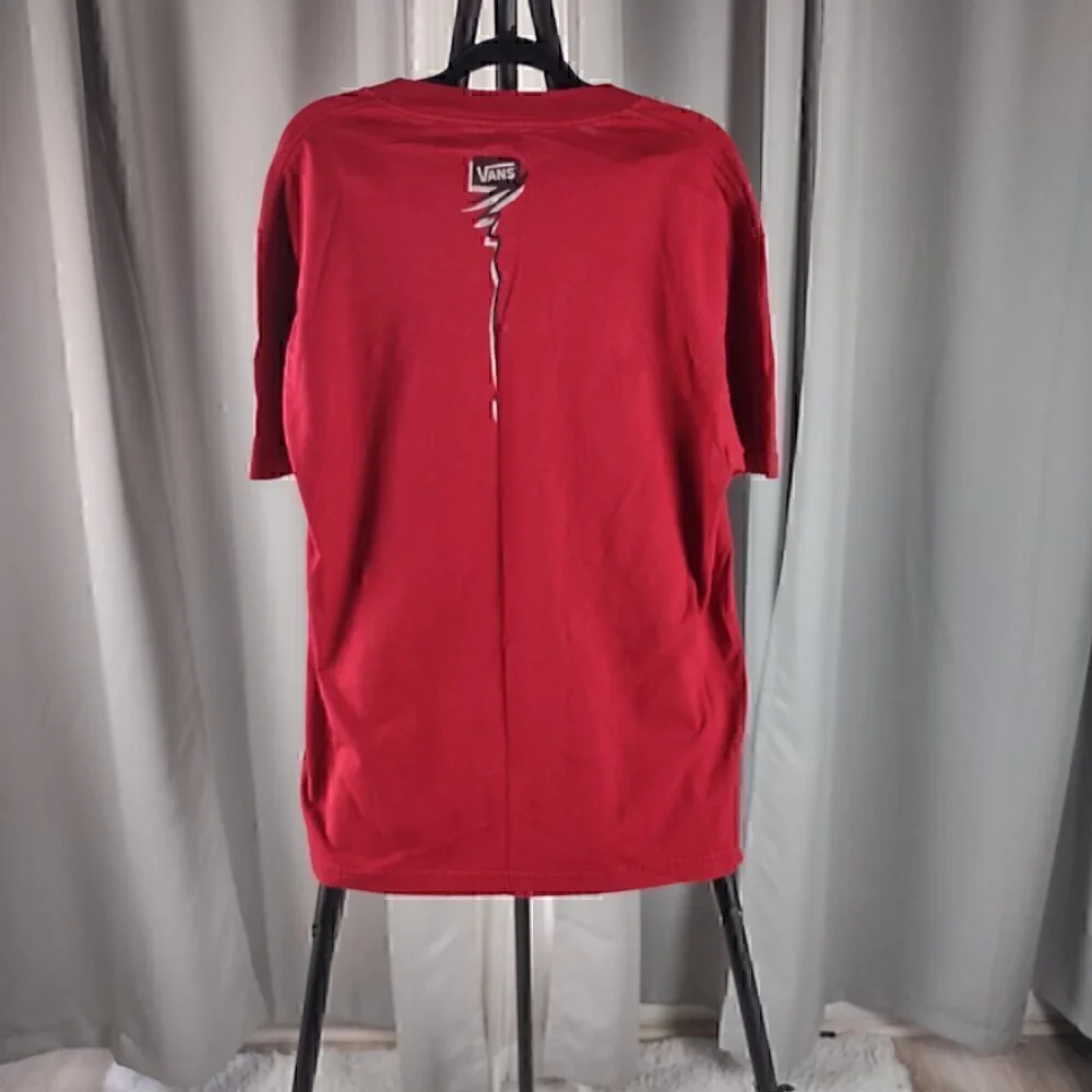 Vans Men's 100% Cotton, Red Cardinal Short Sleeve Vintage T Shirt Size Large - Picture 3 of 9
